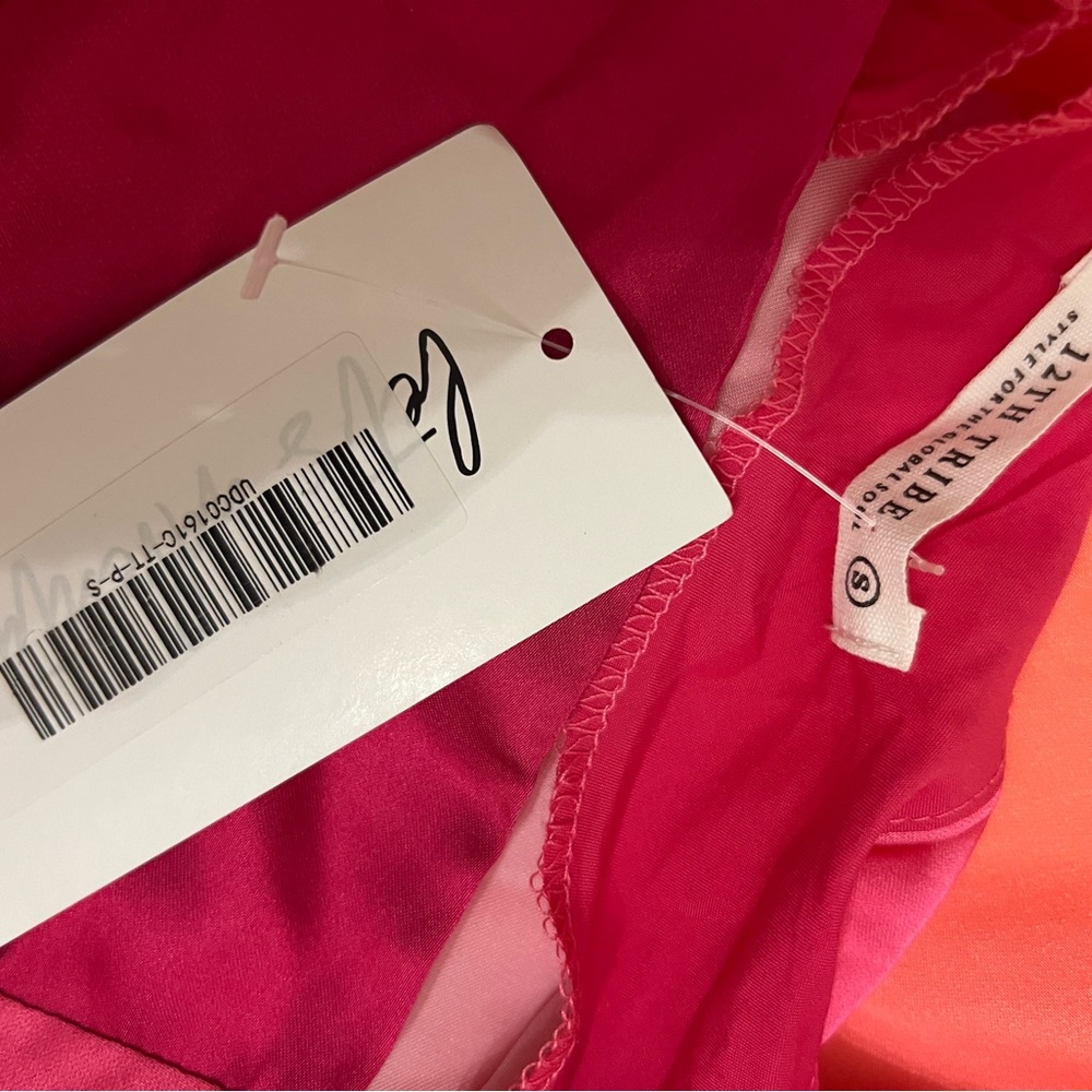 12th tribe Mirabella Pink Satin Sorbet Maxi Dress - Picture 4 of 5